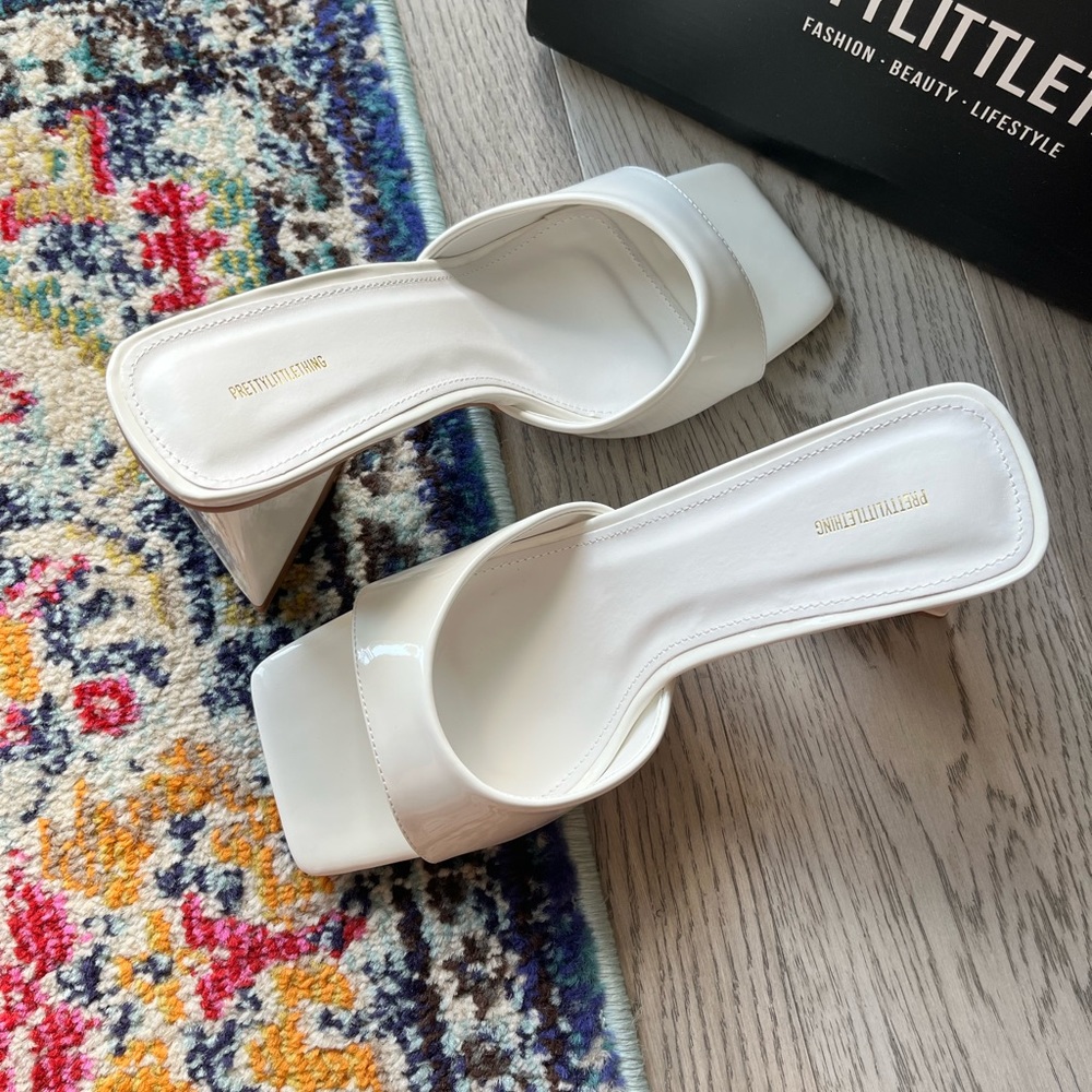 White summer heels